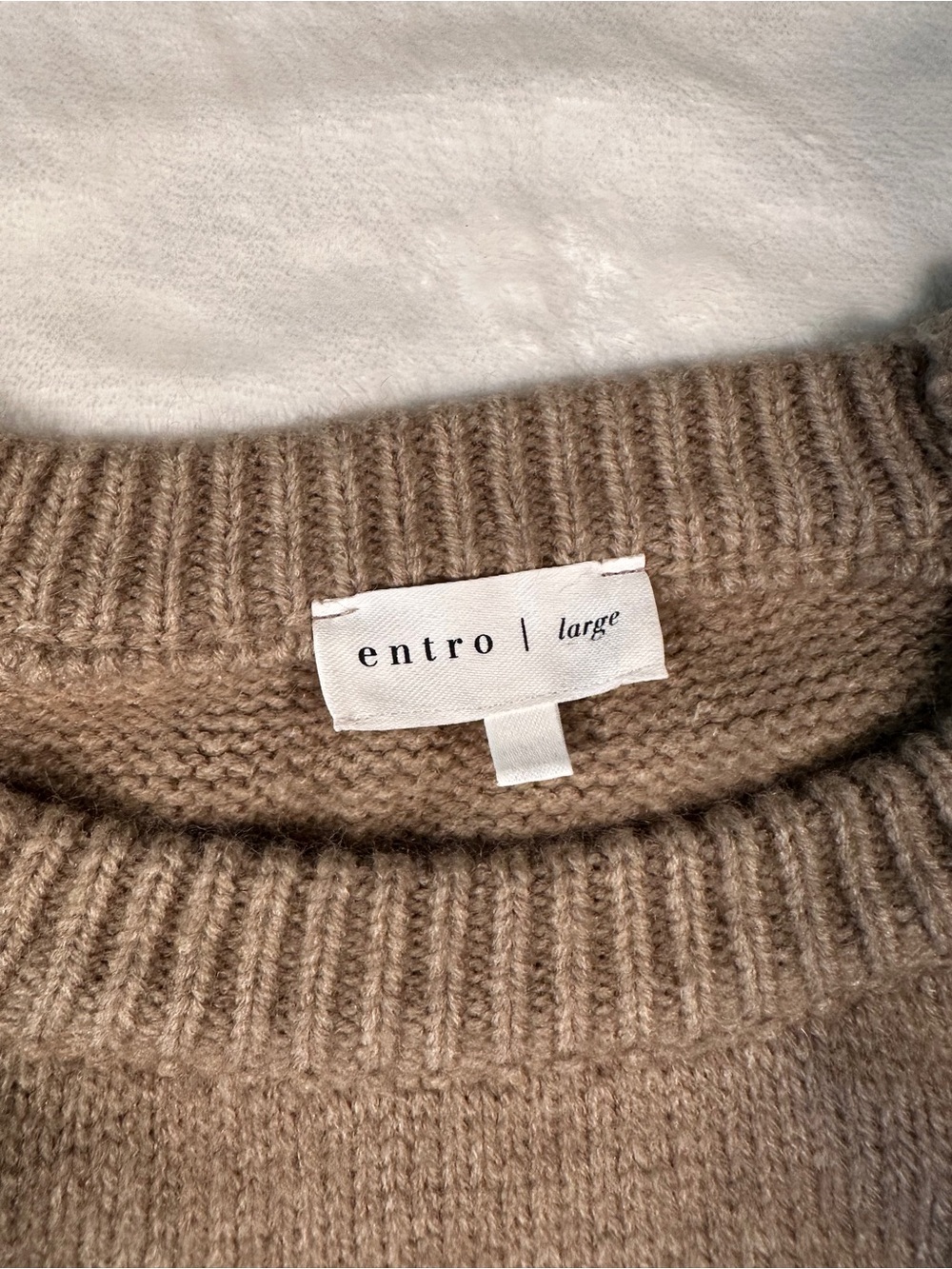 Wilfred Braided-Shoulder Crewneck Sweater in Taupe - Picture 6 of 6